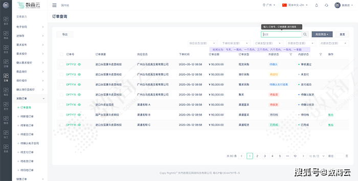 数商云供应链管理系统助力化工行业企业实现客户订单管理可视化