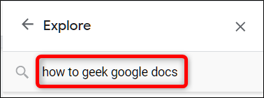 Otherwise, type what you're looking for into the search bar and hit Enter.