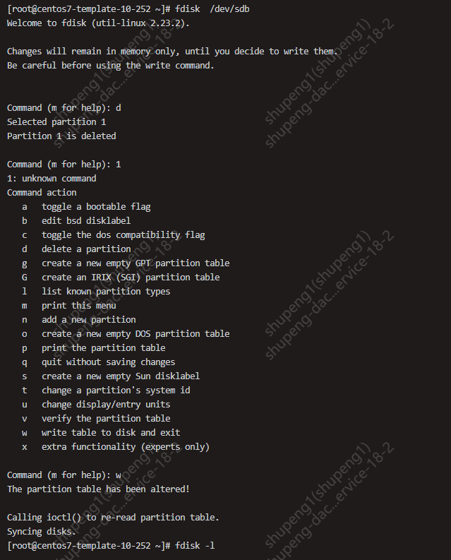 恢复 fdisk /dev/sdb 命令_文件系统_02