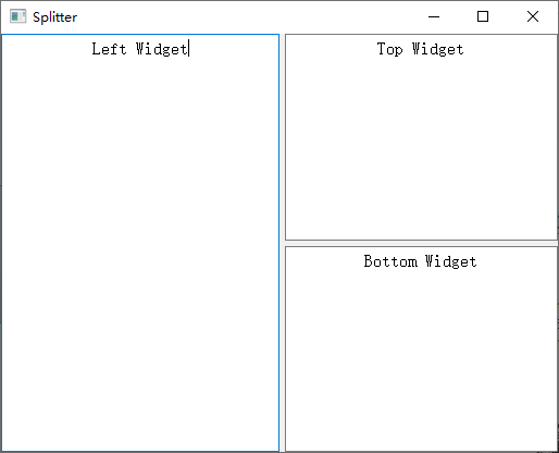 C++版QT：分割窗口