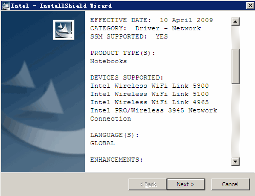 intel r wifi link 5100 agn driver