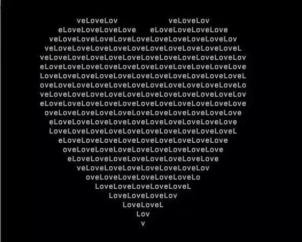 语言小型心形图案代码七夕给你一份程序员的代码表白