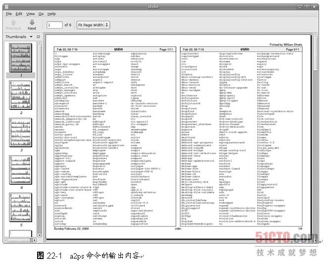 linux a2ps,22.4.3  另外一个参数选项：a2ps