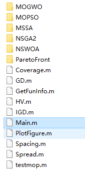 五种多目标优化算法(NSGA2、MOPSO、MSSA、MOGWO、NSWOA)性能对比(提供MATLAB代码)