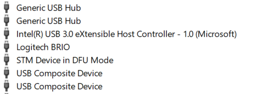 STM Device in DFU Mode STM Device in DFU Mode