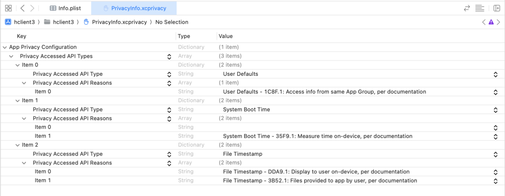 ​​​​​​​iOS配置隐私清单文件App Privacy Configuration