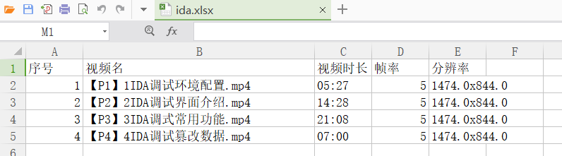 opencv读取<span style='color:red;'>视频</span>文件夹内<span style='color:red;'>视频</span>的名字_时长_<span style='color:red;'>帧</span><span style='color:red;'>率</span>_<span style='color:red;'>分辨率</span>写入excel-cnblog