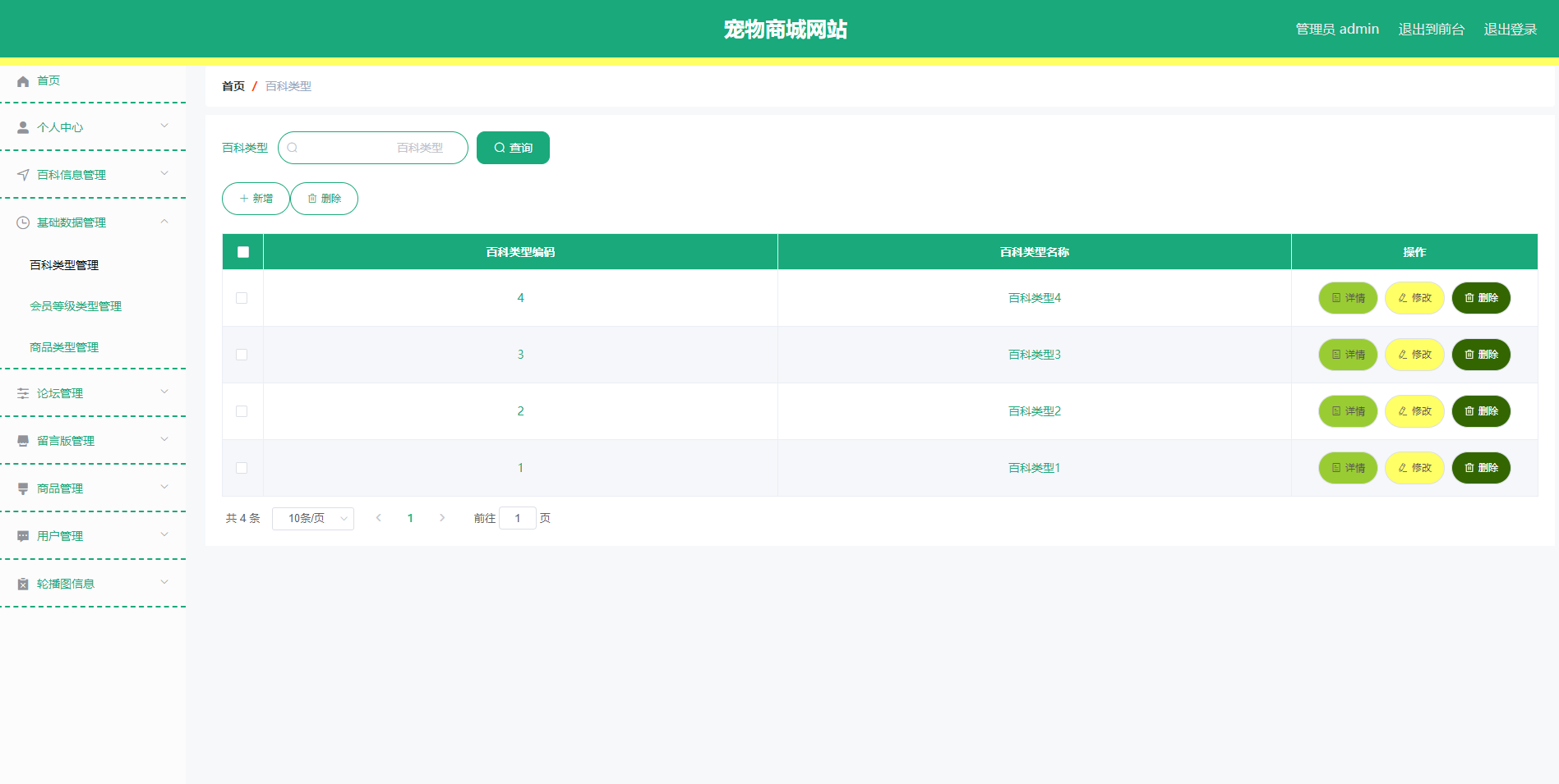 springboot273基于JavaWeb的宠物商城网站设计与实现