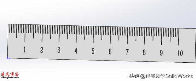 html 如何实现一条竖线边上有 刻度_用SolidWorks建模一把钢尺,刻度数字递增阵列才是画图的关键...-CSDN博客