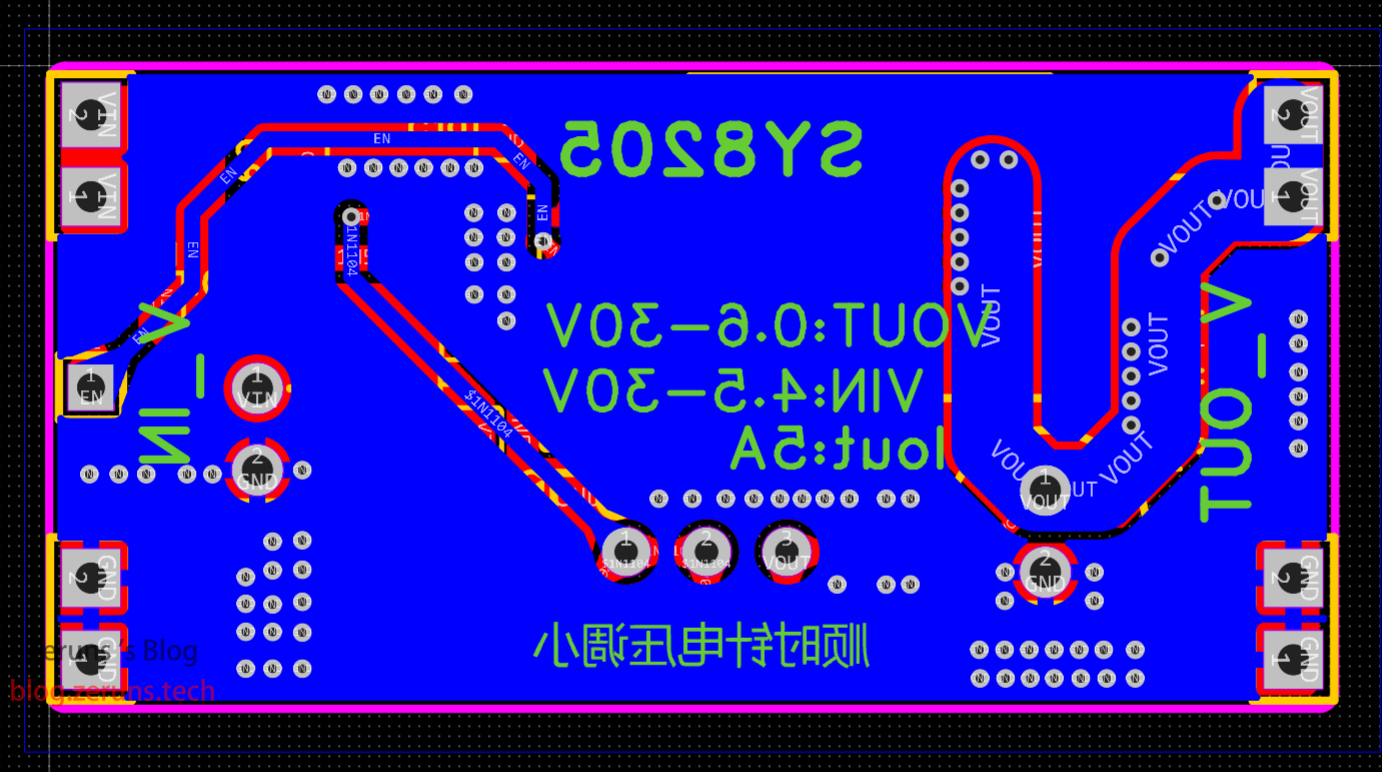 SY8205同步降压DCDC可调电源模块（原理图和PCB）