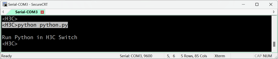 华三H3C 交换机运行Python_Shell_05