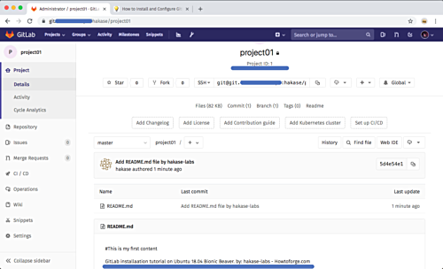 Test project in Gitlab