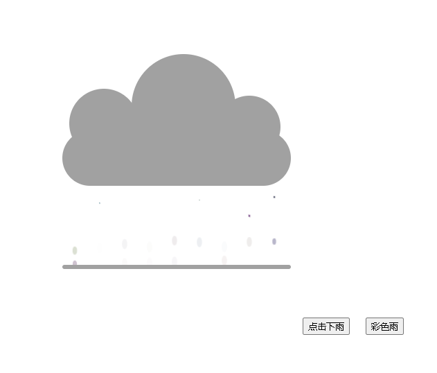 HTML云朵下雨案例