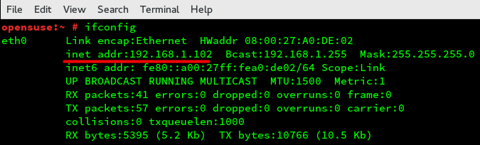 IP address of the client in bridge mode