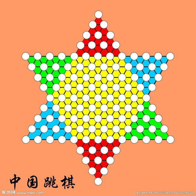 跳棋棋盘图片 简笔画图片