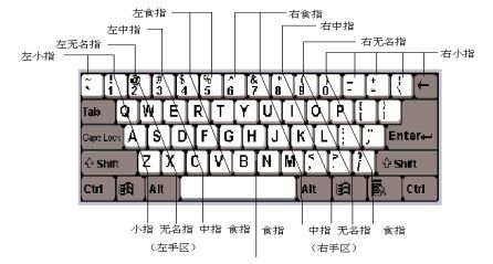 盲打键盘指法图片