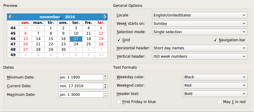 界面开发框架Qt新手入门指南 - 使用Calendar组件创建日历（一）