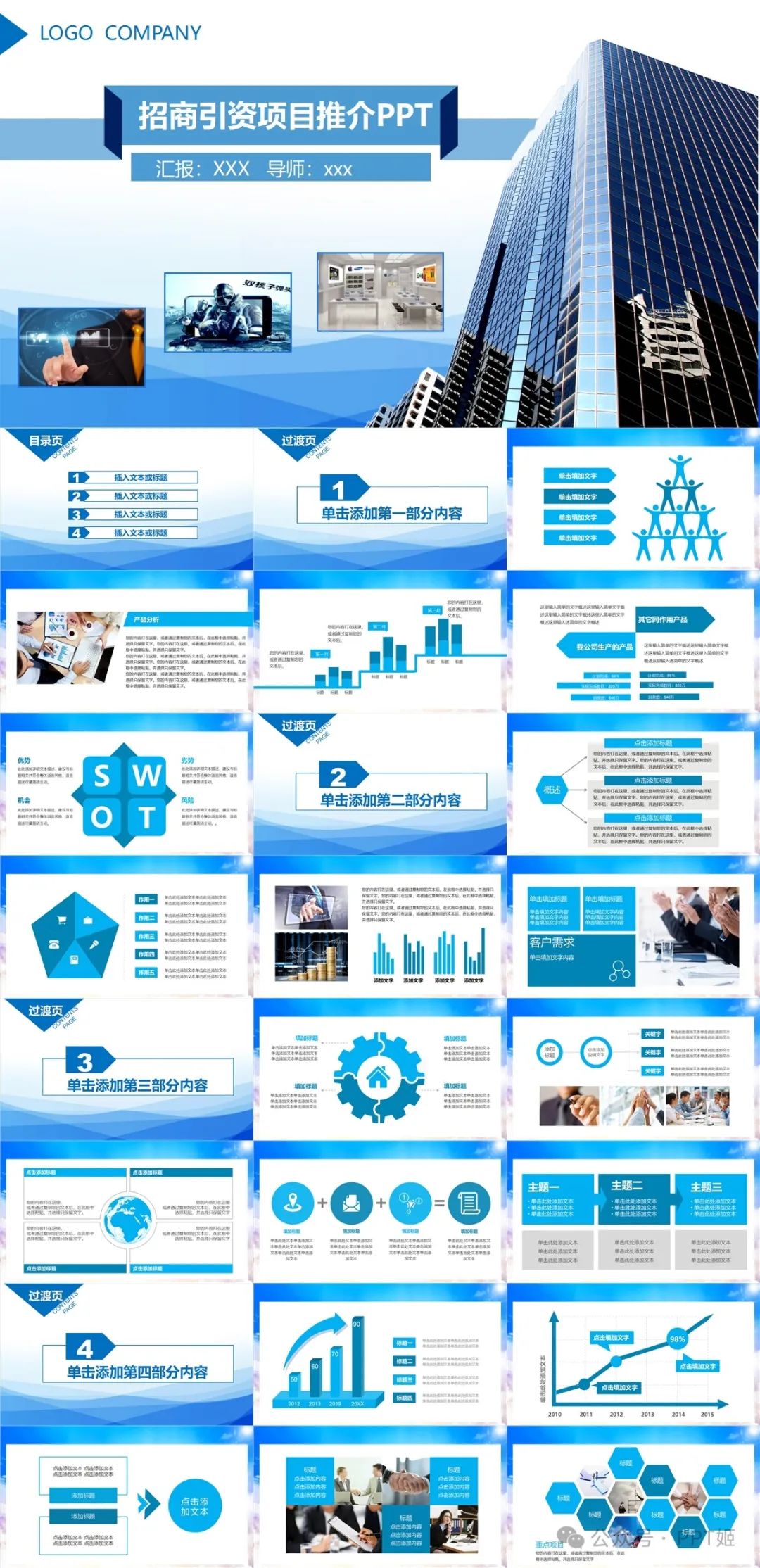 大气6套城市招商引资ppt模板做商业计划书也是不错的