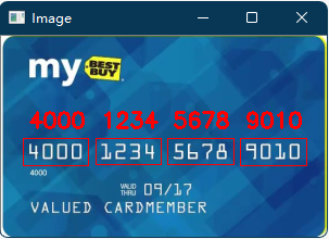 OpenCv图像处理实战——银行卡卡号识别