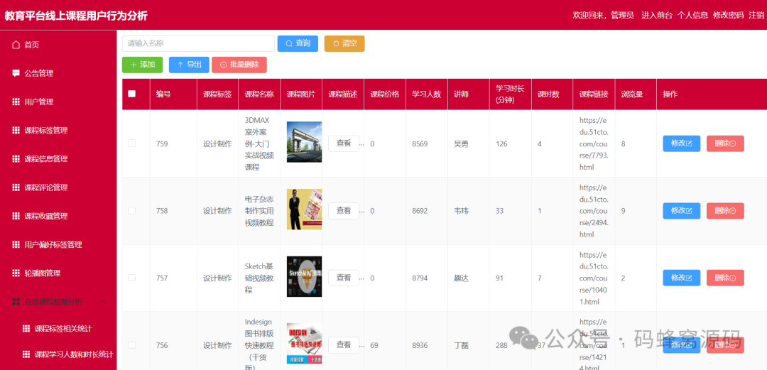 【含开题报告+文档+PPT+源码】基于Python的在线教育平台线上课程用户行为分析的设计与实现_基于python的中国在线教育市场用户行为 ...