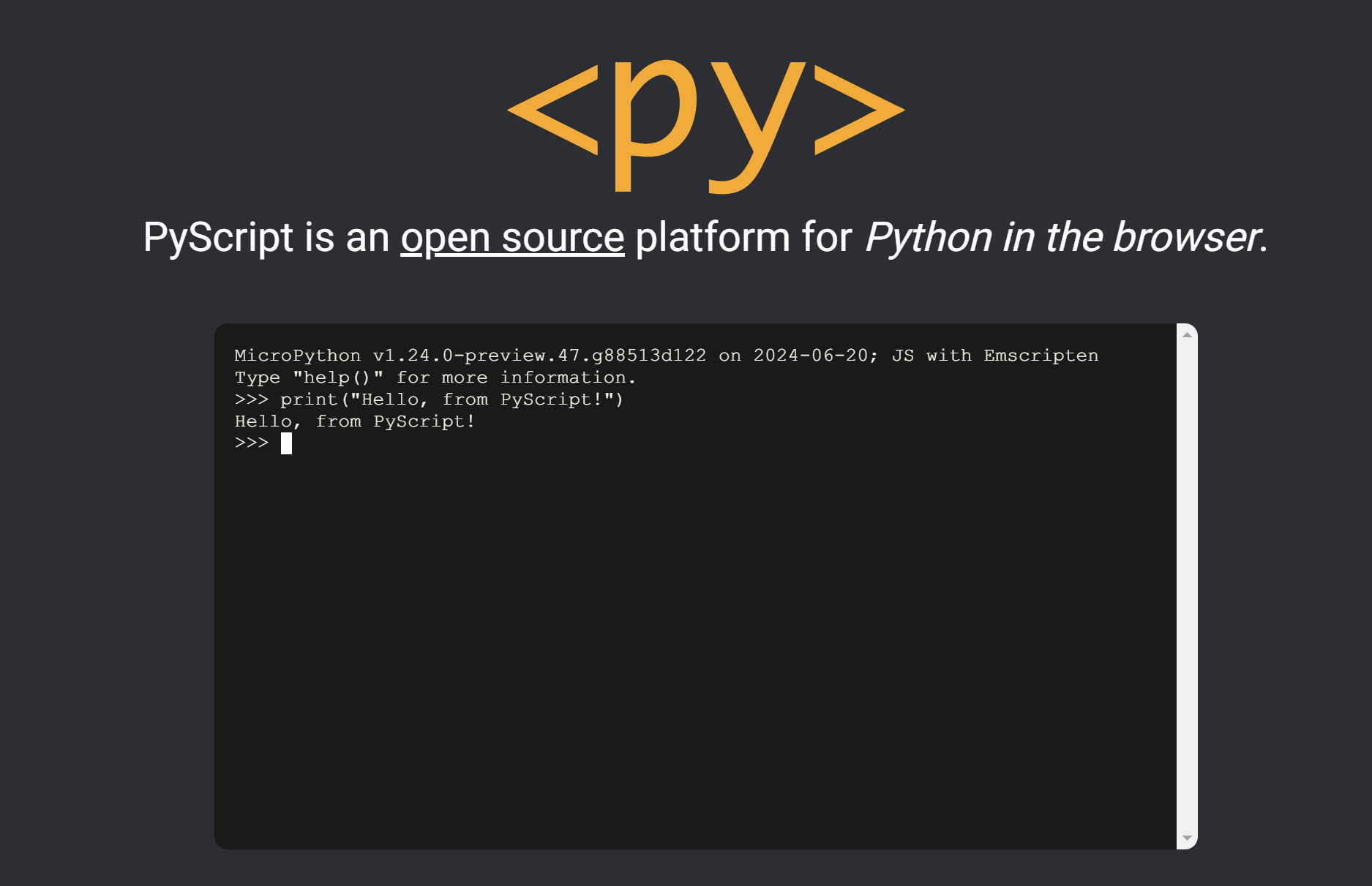 PyScript：在浏览器中释放Python的强大