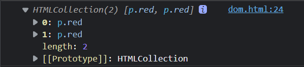 HTMLCollection