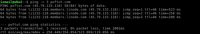 Set Packet Count