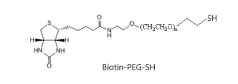 Biotin-PEG-SH生物素-聚乙二醇-巯基结构式；SH-PEG-Biotin