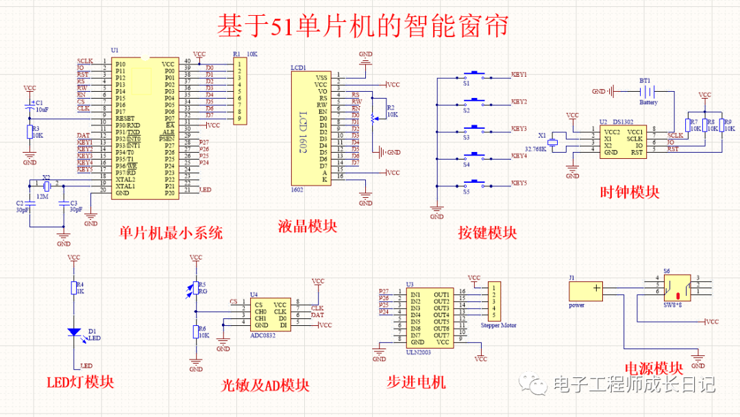 智能窗帘电路图图片