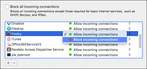 mac 防火墙禁止程序联网_如何允许应用程序通过Mac的防火墙进行通信