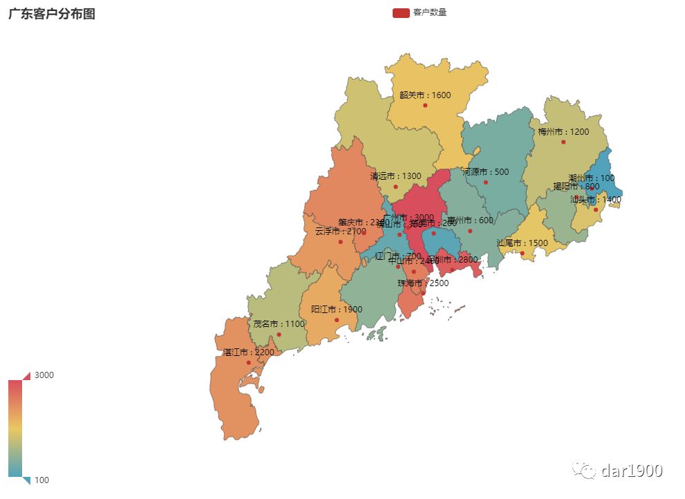 echarts地图dispatchaction不好使广东省客户数量地图展示如何通过