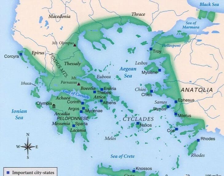 如果我们现在心目中对于希腊半岛所处的特殊地理位置有了上述的印象