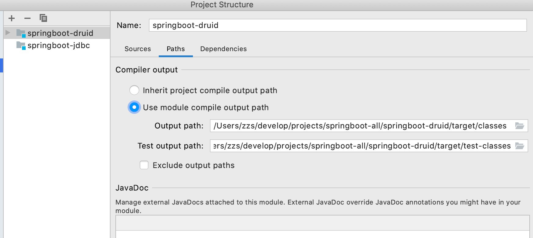 Idea Project Structure