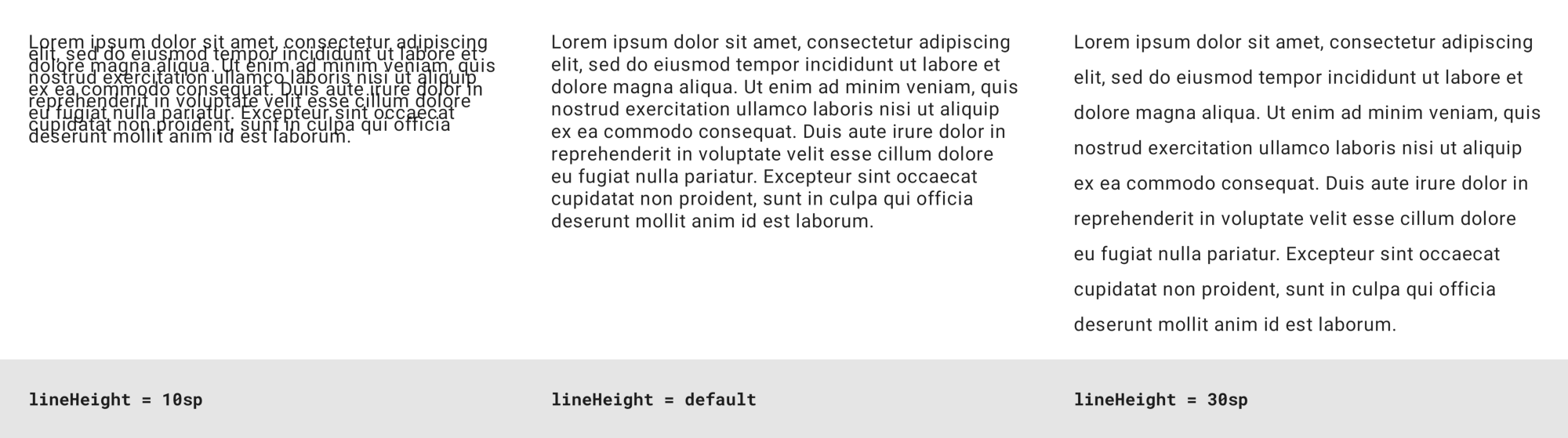 △ 不同的行高值