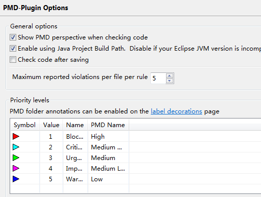 java pmd eclipse_eclipse插件之Findbugs、Checkstyle、PMD安装及使用