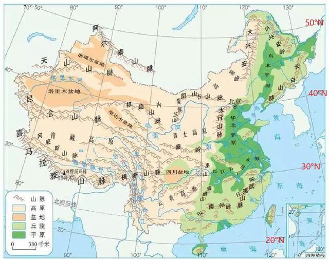 中国海拔地图精细图片