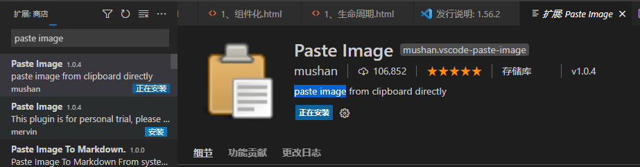 vs code plugin-paste image