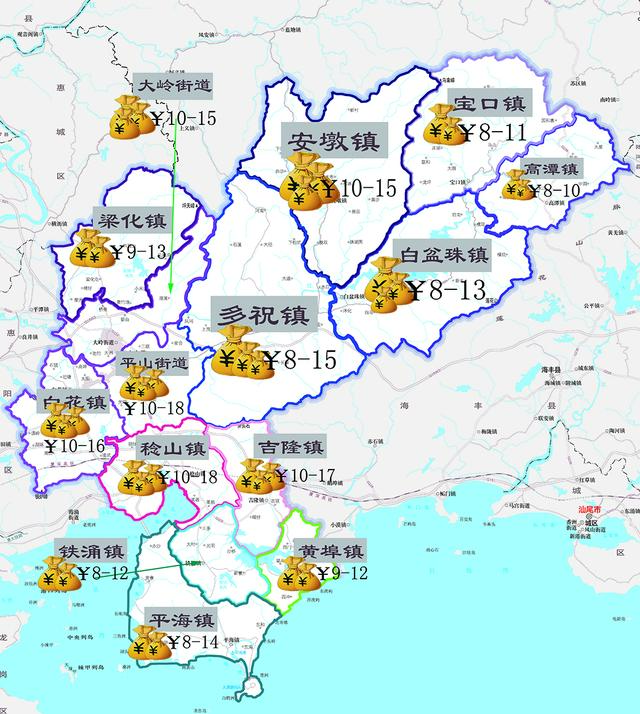 惠东县各镇地图图片