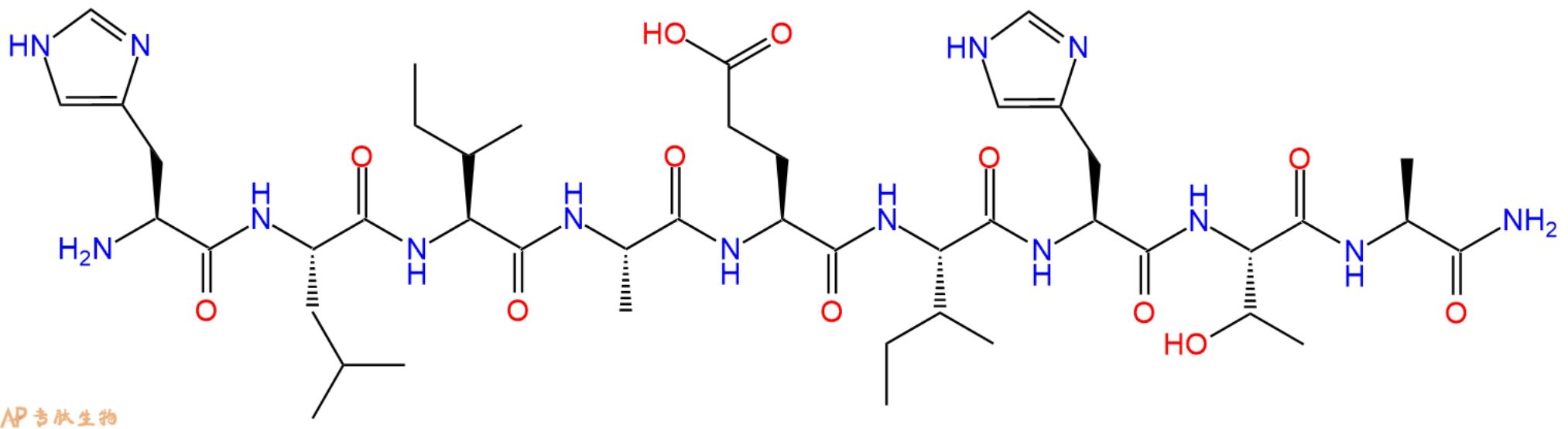 九肽HLIAEIHTA-NH2|1335135-88-0|His-Leu-Ile-Ala-Glu-Ile-His-Thr-Ala-NH2