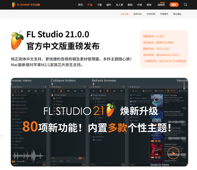 FL Studio21最新中文版功能介绍多样主题随心换