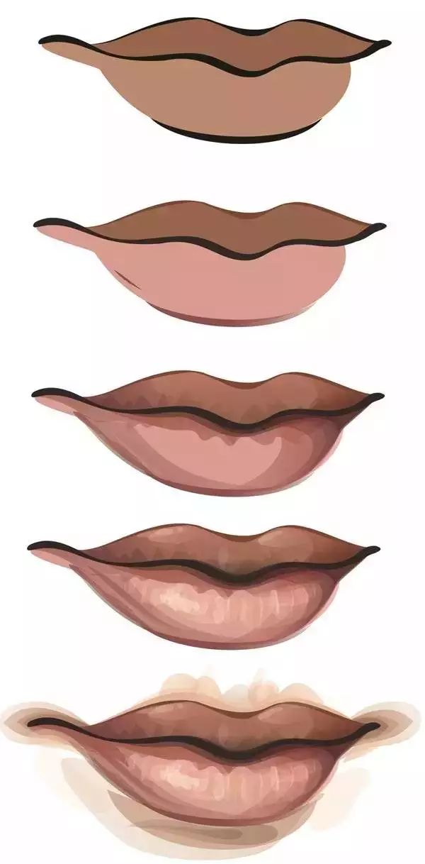 【板绘手绘线稿素材资料】从素描到板绘,超全的人物嘴巴画法!_普通网