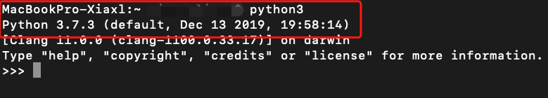 我的电脑Python环境Python 3.7.3