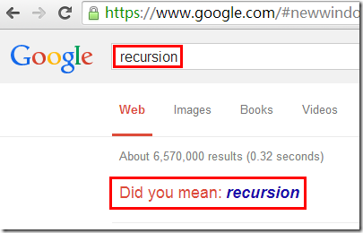 谷歌搜索递归
