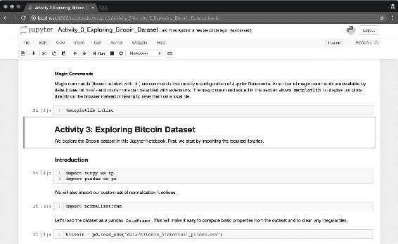 Activity 3 – Exploring the Bitcoin Dataset and Preparing Data for Model