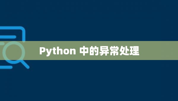 Python 中的异常处理