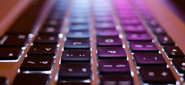 backlit keyboard bokeh header