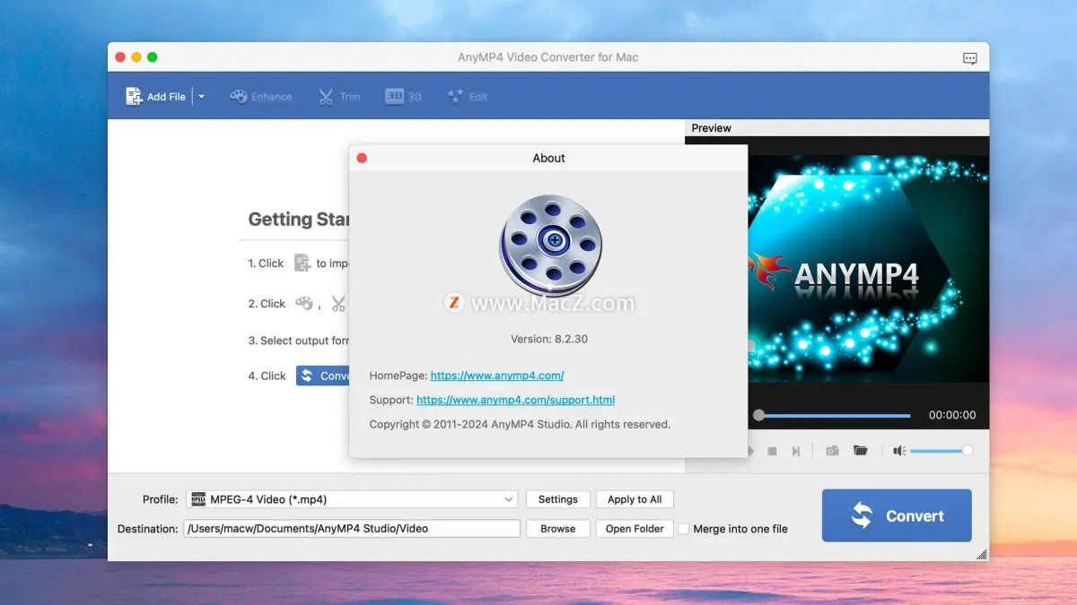AnyMP4 Video Converter for Mac/Win - 视频转换的卓越之选