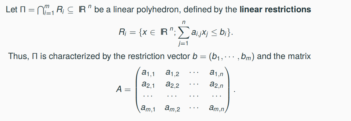 linear restrictions