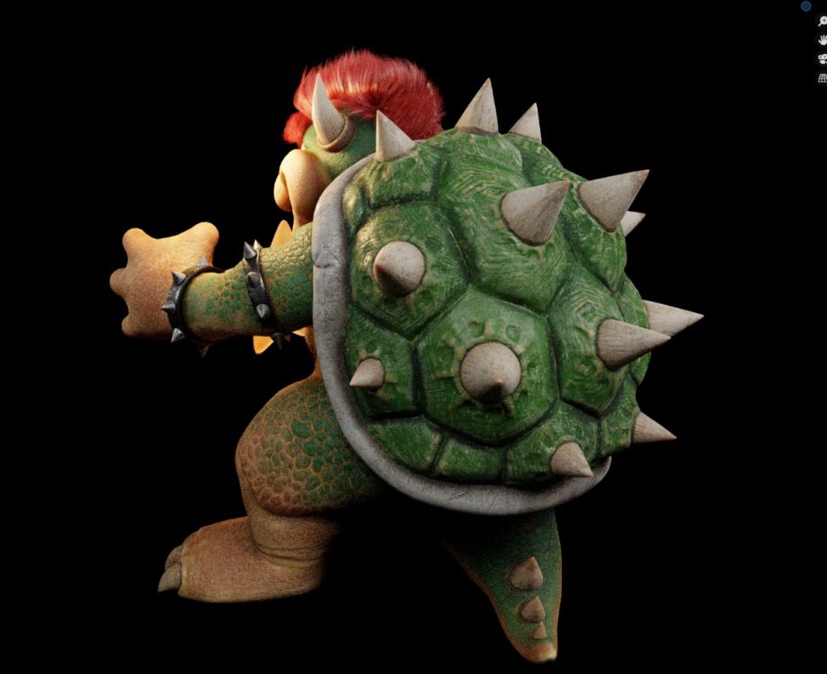 在 ZBrush、Blender 和 Substance 3D Painter 中重新创建 Bowser