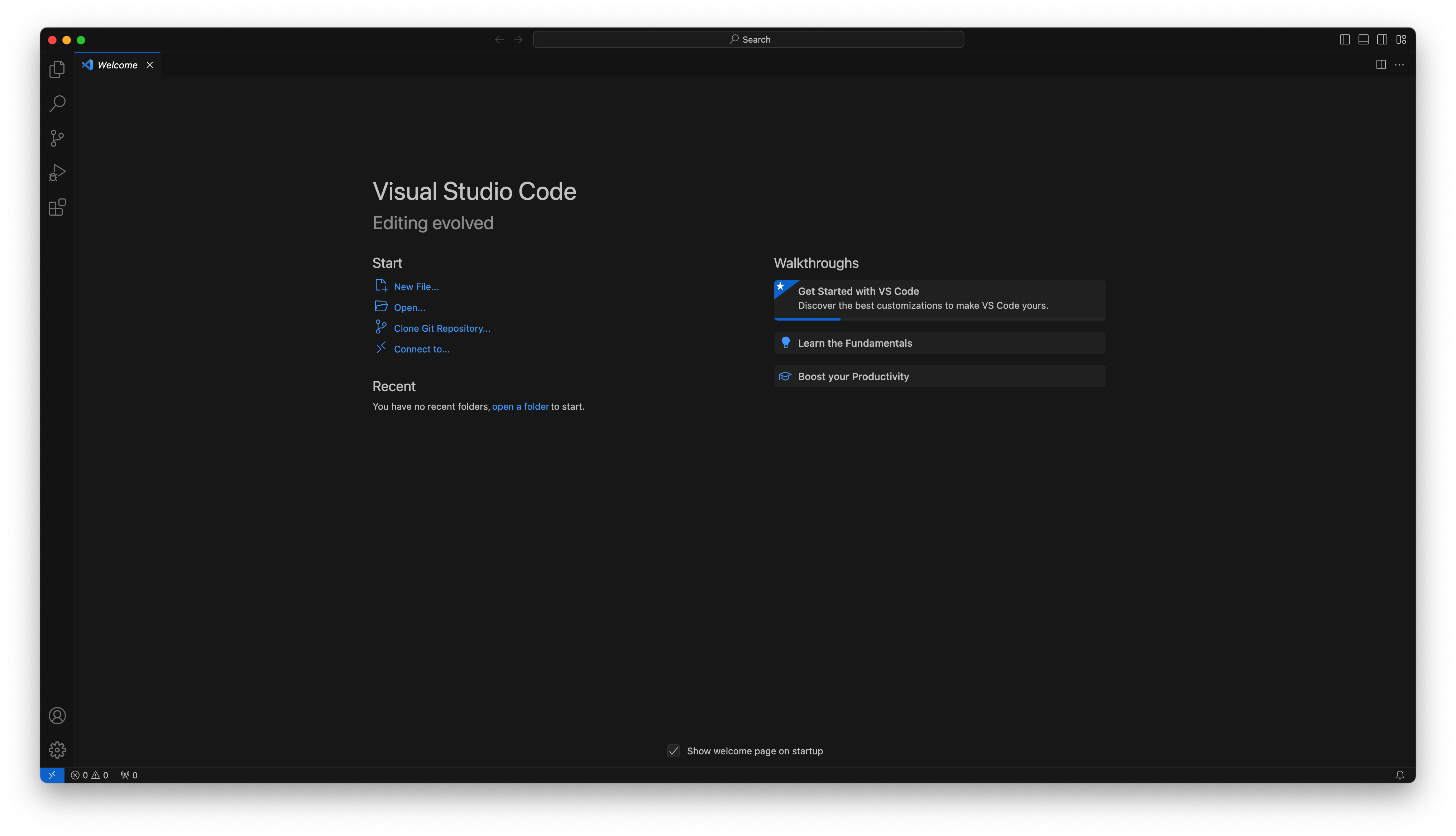 启动Visual Studio Code